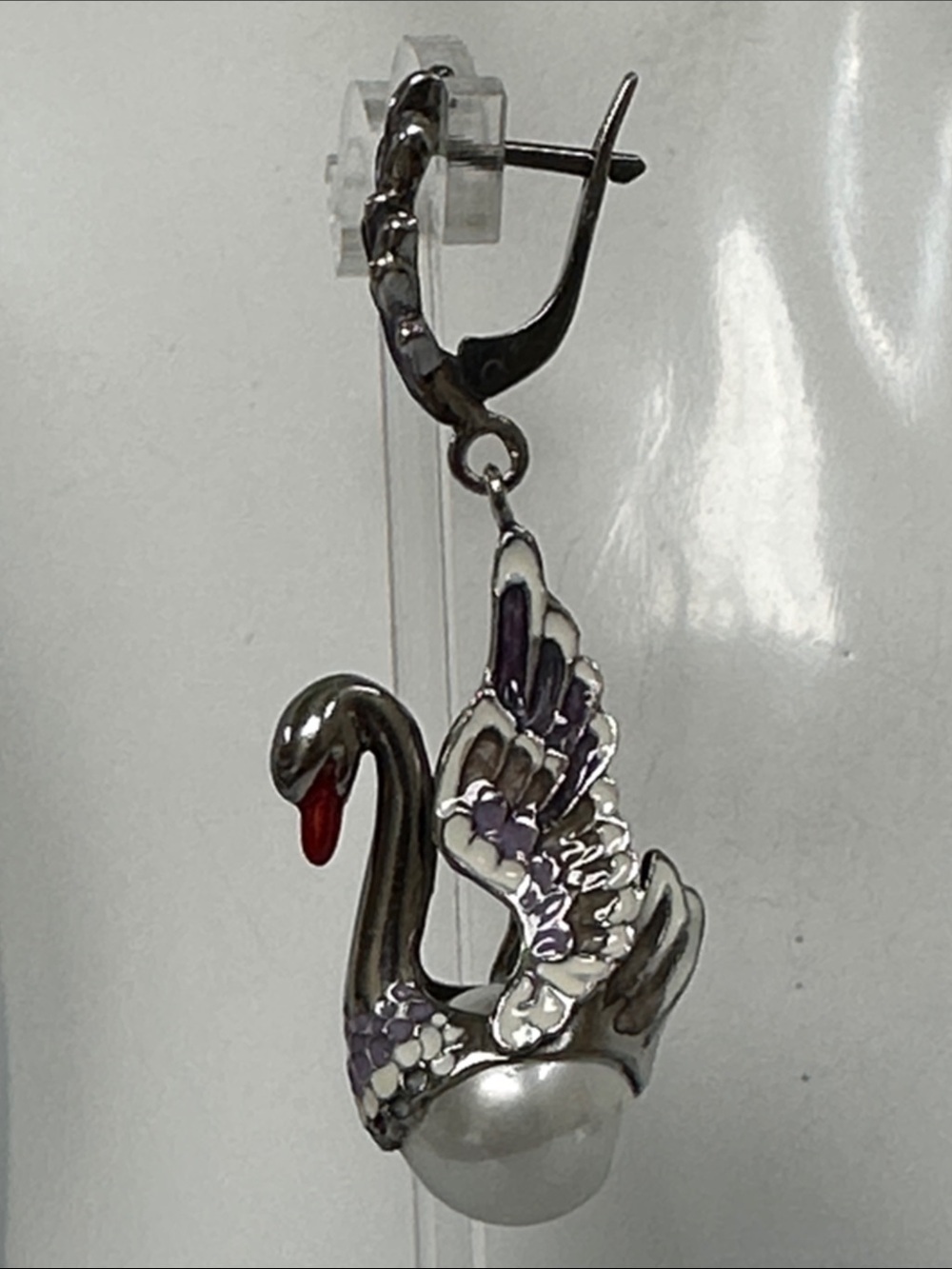 Nelson Coleman  Swan 925 ww sterling silver earrings​